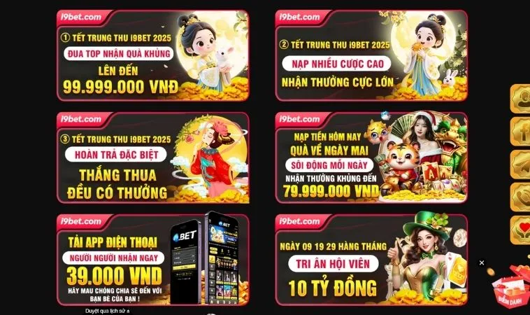 Khuyến Mãi Tại i9BET - Cơ Hội Vàng Nhận Ưu Đãi Khủng Nhà Cái 1 Các chương trình Khuyến Mãi Tại i9BET hấp dẫn tặng hội viên