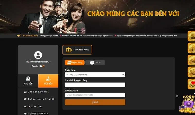 Hướng Dẫn Rút Tiền i9BET An Toàn Và Nhanh Chóng Nhất 2 Giao diện rút tiền i9BET