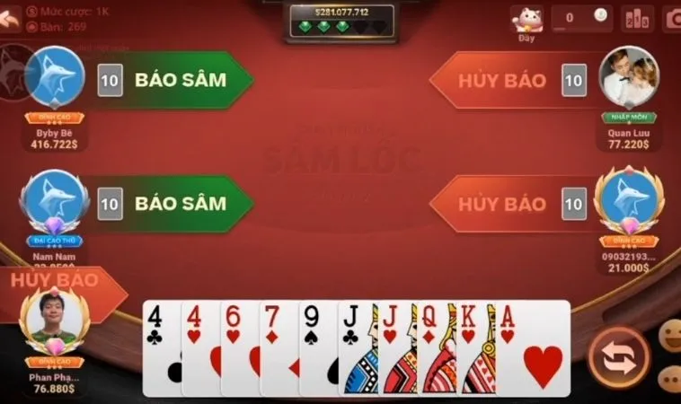 Cách Chơi Sâm Lốc Tại Nhà Cái i9BET Hiệu Quả Nhất 2 Giao diện chơi Sâm Lốc Tại Nhà Cái i9BET