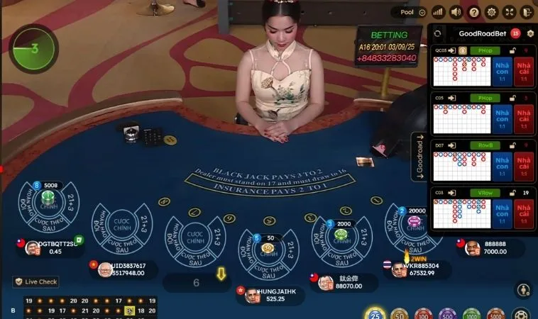Hướng Dẫn Chi Tiết Trò Chơi Blackjack Tại i9BET Uy Tín 2 Giao diện chơi Blackjack tại i9BET